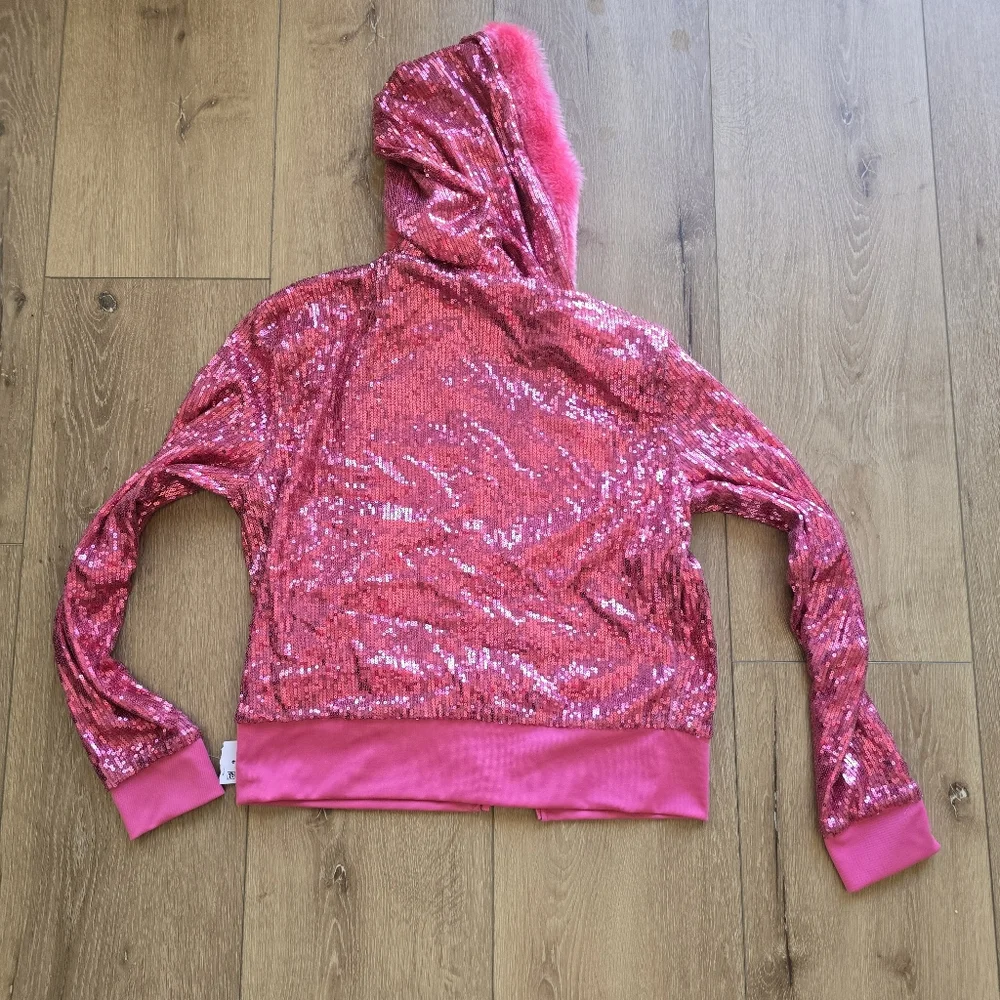 Splash Girls Sequin Zipper Coat Jacket